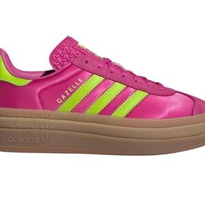 Adidas Gazelle Pink and Lime Women's Sneakers